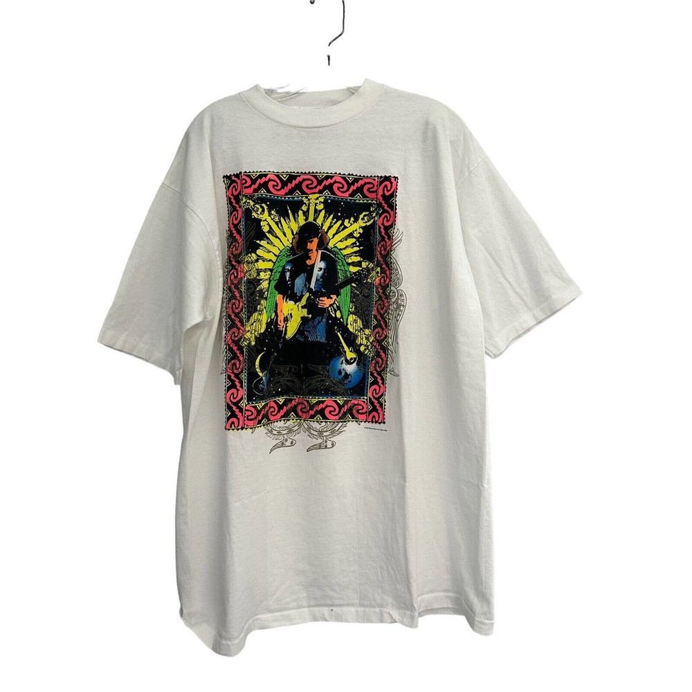 Carlos Santana Vintage 1994 World Tour Concert Graphic 100% Cotton Shirt XL